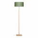 Podna lampa sa zelenim abažurom i strukturom od bambusa Good&amp;Mojo Fuji