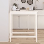 Barski stol bijeli 100 x 50 x 110 cm od masivne borovine