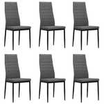vidaXL Blagovaonske stolice od tkanine 6 kom svijetlo sive (246181+246182)