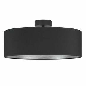 Crna stropna svjetiljka sa srebrnim detaljima Bulb Attack Tres XL