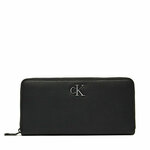 Veliki ženski novčanik Calvin Klein Jeans Minimal Monogram Zip K60K612266 Crna
