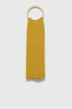 Kratki šal s primjesom vune Superdry boja: žuta - zlatna. Šal iz kolekcije Superdry. Model izrađen od pletenine s dodatkom vune.