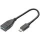 USB Type-C adapter kabel, OTG, Type-C - A M/F, 0,15m, 3A, 5GB, verzija 3.0, blk Digitus USB kabel USB-C™ utikač, USB-A utičnica 0.15 m crna DB-300315-001-S