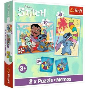 Disney Lilo &amp; Stitch puzzle i memorijska kartica 2 u 1 set - Trefl