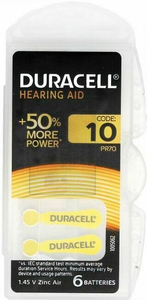 Baterija DURACELL Hearing DA10 6/1