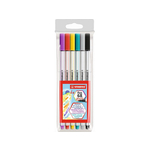 Stabilo Pen 68 Brush kist flomaster, mješovite boje, 6 kom