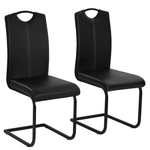 vidaXL Blagovaonske stolice od umjetne kože 2 kom 43 x 55 x 100 cm crne
