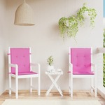 vidaXL Jastuci za stolicu s niskim naslonom 2 kom ružičasti od tkanine