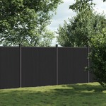 vidaXL Panel za ogradu sivi 353 x 186 cm WPC