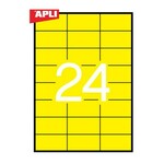 Etikete Apli Fluo 70 x 37 mm, 20/1, Žuta