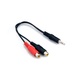 047-GBL Audio Adapter Stereo Kabel, 3,5mm utikaè na 2xRCA utor, 0,2m - Crni
