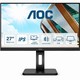 AOC 27P2C monitor, IPS, 27", 16:9, 1920x1080/2560x1440/3840x2160, 60Hz/75Hz, pivot, USB-C, Thunderbolt, HDMI, Display port, USB