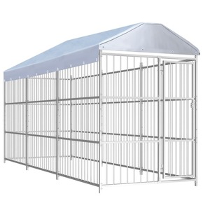 VidaXL Vanjski kavez za pse s krovom 450 x 150 x 200 cm