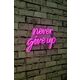Ukrasna plastična LED rasvjeta, Never Give Up - Pink