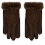 Ženske rukavice Ugg W Sheepskin Embroider Glove 20931 Tamnocrvena