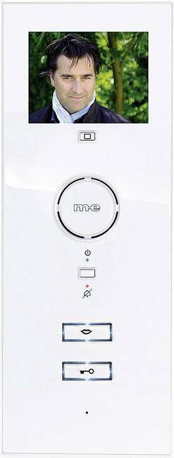 M-e modern-electronics VDV-503 WW video portafon za vrata žičani unutarnja jedinica 1 obiteljska kuća bijela