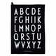 Crna pamučna kuhinjska krpa Design Letters Alphabet, 40 x 60 cm