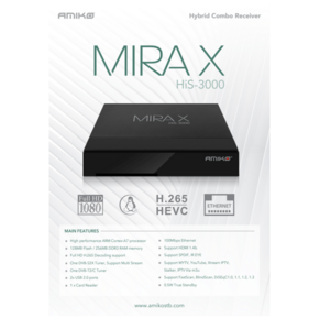 MiraX Hybrid S2+T2/C HiS-3000 prijemnik combo@Linux