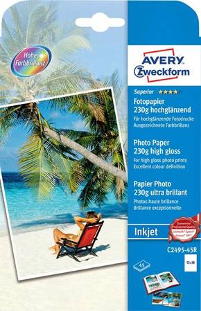 Avery-Zweckform Superior Photo Paper Inkjet C2495-45R foto papir 13 x 18 cm 230 g/m² 45 list visoki sjaj
