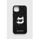 Etui za telefon Karl Lagerfeld iPhone 14 Plus 6,7" boja: crna - crna. Etui za mobitel iz kolekcije Karl Lagerfeld. Model izrađen od sintetičkog materijala.