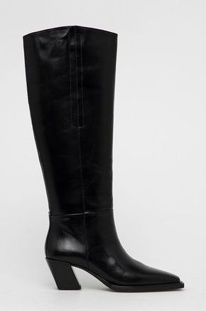 Vagabond - Kožne čizme Alina - crna. Čizme iz kolekcije Vagabond. Model izrađen od prirodne kože.
