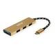 ROLINE GOLD USB 3.2 Gen 1 hub, 4-struki, tip C priključni kabel Roline 14025049 4 ulaza USB 3.1 gen. 1 hub zlatna