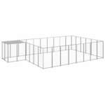 Kavez za pse srebrni 15 73 m² čelični