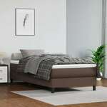 vidaXL Okvir za krevet s oprugama smeđi 90x200 cm od umjetne kože