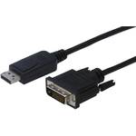 DisplayPort/DVI priključni kabel [1x DisplayPort-utikač 1x DVI-utikač 24+1-pol.] 5m, crn