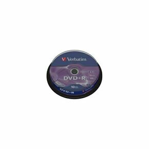 V043498 - DVDR Verbatim 4.7GB 16x Matt Silver 10 pack spindle - V043498 -