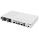 Mikrotik Cloud Router Switch 504-4XQ-IN with QCA9531 650 MHz CPU, 16 x 25G port 98DX4310 switch chip, 64 MB RAM, 4 x 100G QSFP28 ports, 1 x 100Mbit Eth port for management, RouterOS L5, desktop case,