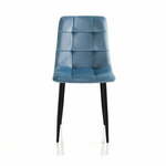 Plave baršunaste blagovaonske stolice u setu 2 kom – Tomasucci