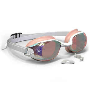 Naočale za plivanje B-Fit sa zrcalnim staklima ružičasto-bijele