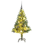 Umjetno božićno drvce 150 LED s kuglicama i snijegom 120 cm