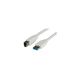 Roline VALUE USB3.0 kabel TIP A-B M/M, 3.0m, bijeli 11.99.8871 11.99.8871