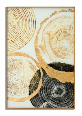 Mauro Ferretti Stakleni zidni panel s okvirom woody cm 60x3