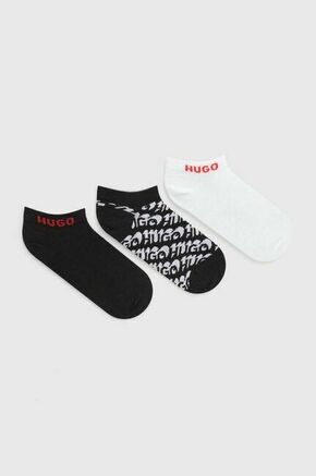 HUGO Red Čarape svijetlosiva / crvena / crna / bijela