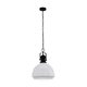 EGLO 43302 | Combwich-1 Eglo visilice svjetiljka 1x E27 crno, opal, blistavo bijela