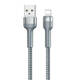 Cable USB Lightning Remax Jany Alloy, 1m, 2.4A (silver)