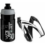 Elite Cycling CEO Bottle Cage + Jet Bottle Kit Black Glossy/Black Grey 350 ml Biciklistička boca