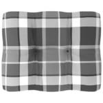 vidaXL Jastuk za sofu od paleta sivi karirani 50 x 40 x 12 cm
