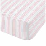 Ružičasto-bijela pamučna posteljina Bianca Check And Stripe, 90 x 190 cm
