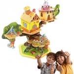 3D dječje puzzle - Yellow tree house