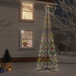vidaXL Stožasto božićno drvce šareno 500 LED žarulja 100 x 300 cm