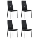 vidaXL Blagovaonske stolice 4 kom od umjetne kože 43 x 43,5 x 96 cm crne