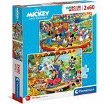 Mickey Mouse Supercolor 2u1 puzzle 2x60kom - Clementoni