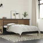 vidaXL Okvir za krevet crni 90 x 190 cm od konstruirano drvo i metal