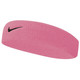 Znojnik za glavu Nike Swoosh Headband - pink gaze/oil grey