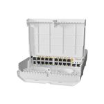 MikroTik (CRS318-16P-2S+OUT) outdoor 18 port switch with 16 Gigabit PoE-out ports and 2 SFP+ MIK-NETPOWER 16P