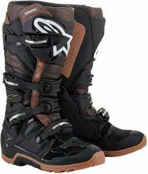 Alpinestars Tech 7 Enduro Boots Black/Dark Brown 47 Motociklističke čizme
